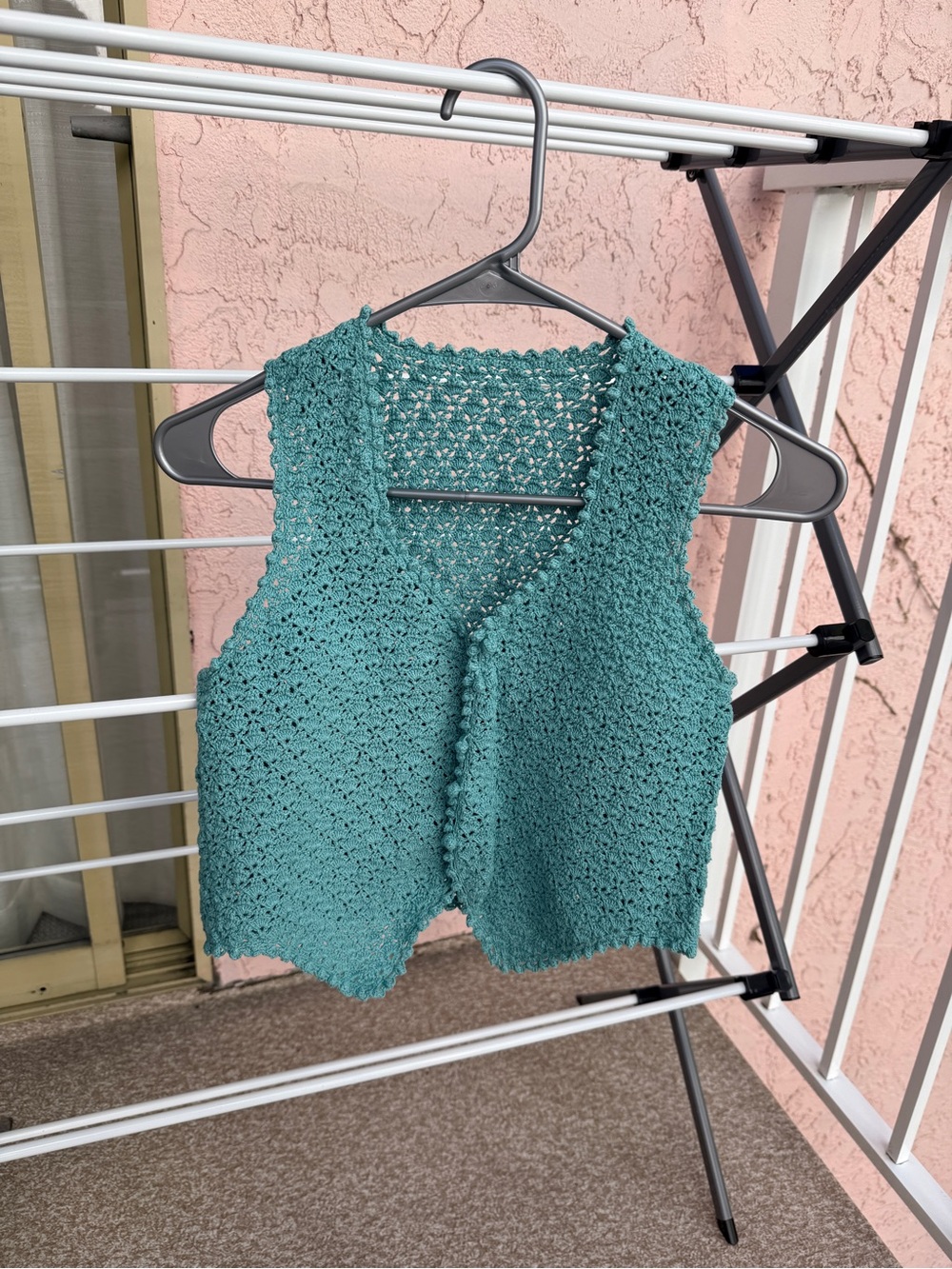 Cotton Crochet Vest XS